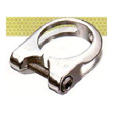 SEAT POST CLAMP  34.9  Alloy with Lip, SILVER