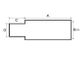 Outer casing end cup, steel, Dia.4mm  for gear, A/12.8mm, B/4.3mm, C/4.2mm, D/3.8mm, C.P.. Stepdown ferrule