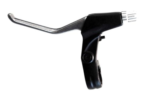 Brake Levers, 3 Finger Type, Caliper Brake, Silver lever, black bracket (Sold In Pairs)