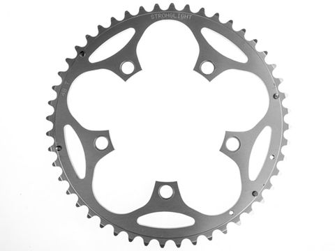 CHAINRING - ROAD "STRONGLIGHT", 48T, 5083 Silver - 110mm BCD, 5 Hole for 9/10 Spd (Does NOT have Pickup Points)