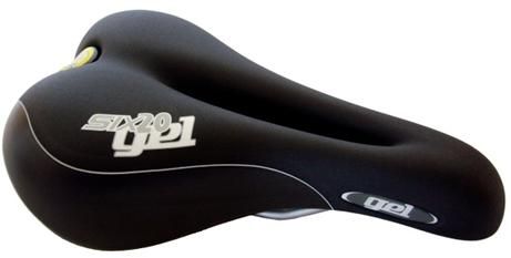 Saddle Black, MTB/Hybrid, Gel, Plush, O- zone cut out, 265mmL x 165mmW