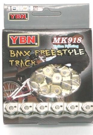 CHAIN - Half Link, 1/2 x 3/32 x 102L, Reinforced Top Plate & Solid Pins, GOLD (YBN MK-918N)