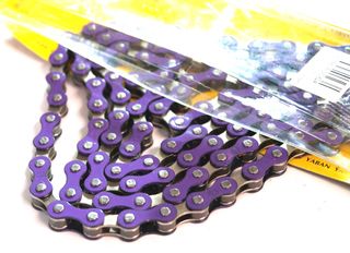 CHAIN  1/2 x 1/8 x 112L, Single Speed, Nickel, PURPLE (YBN S-410)