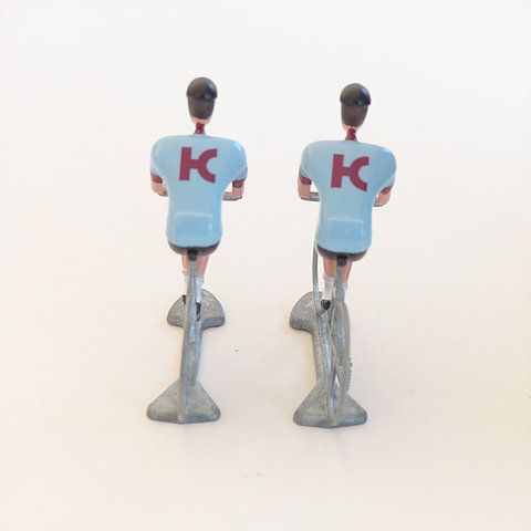 FLANDRIENS Models, 2 x Hand painted Metal Cyclists,  Katusha Alpecin