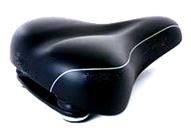 Saddle, Ladies Comfort, Dual Density Base, Gel Plush, Elastomer Springs, 250 x 200mm, BLACK, Quality Velo Saddle  (seat clip not included)