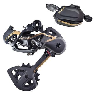 G-SPEC TR12 DERAILLEUR AND SHIFTER KIT, gold highlights