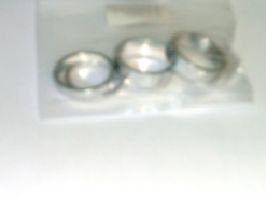 Spacer Set, alloy, SILVER, 1",  size 2, 5, 8, & 10mm each x 1