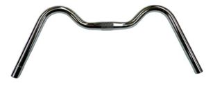 HANDLEBAR  25.4mm, W style steel CP, width 525mm