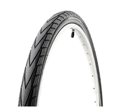 Tyre, EBIKE ready, "EVOLVE"  BLACK 700 x 47C, 3mm internal additional puncture protection, w/reflective tape, wire bead, Premium TYRE,  Made in Taiwan (47-622)