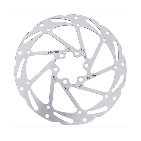 DISC ROTOR - Tektro, 160mm, 6 Bolt, T:1.8mm, stainless, w/T25 torque 6 bolts. Excellent Heat Tolerance & Dispersion