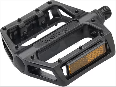 PEDALS - BMX Platform Pedal, one pc alloy, 1/2"  axle, BLACK