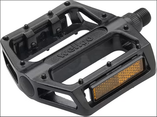 PEDALS - BMX Platform Pedal, one pc alloy, 1/2"  axle, BLACK