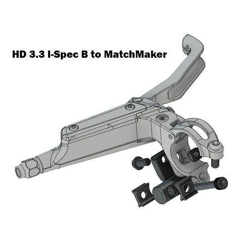 Shifter adapter kits, Mod.HD3.3, right hand side, steel, fits HD-M830/HD-E820 - Black.
