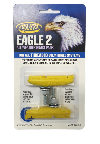 BRAKE PADS - KOOL STOP  EAGLE 2 YELLOW  THREADED   KSE2TY