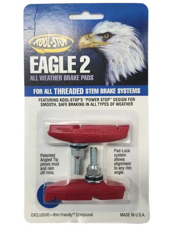 BRAKE PADS - KOOL STOP  EAGLE 2 RED  THREADED   KSE2TR