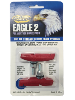 BRAKE PADS - KOOL STOP  EAGLE 2 RED  THREADED   KSE2TR