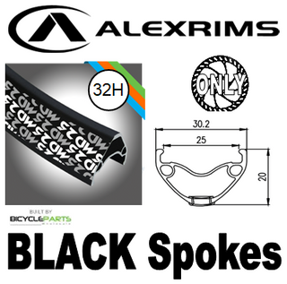 WHEEL - 26" Alex MD25 32H P/j Black Rim,  FRONT 15mm T/A (100mm OLD) 6 Bolt Disc Sealed Novatec Light Weight Black Hub,  Mach 1 BLACK Spokes