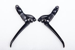 BRAKE LEVERS - Tektro Brake Lever For Flat Bar Road, 3 Finger Type, For Canti or Road Caliper, Alloy, ALL BLACK (Sold In Pairs) (FL750)