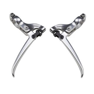 BRAKE LEVERS - Tektro Brake Lever For Flat Bar Road, 3 Finger Type, 22.4mm Clamp, For Canti or Road Caliper, Alloy, SILVER/SILVER (Sold In Pairs) (FL750)