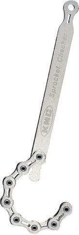 Quick & safe sprocket checker,  wear indicator, steel, KMC "Professional Quality"