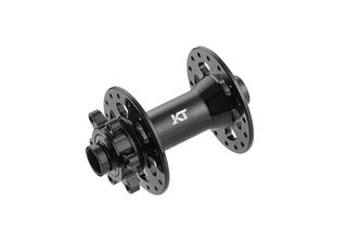 HUB "KT" Brand &ndash; FRONT - 15mm T/A BOOST (110mm OLD) - 6 Bolt disc - 32H - Sealed Bearings - ANOD Black - W/KT logo