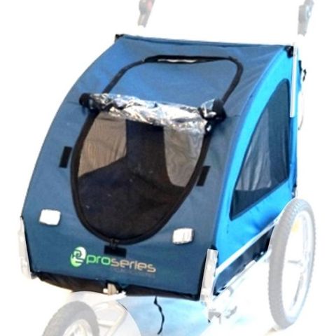 COVER & FLOOR - For PET Trailer/Jogger (9820), Blue Cover, Black Floor Includes Reflectors