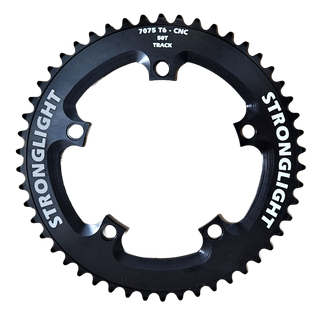 CHAINRING - TRACK "STRONGLIGHT", 50T, 7075 CNC Black - 130mm BCD, 5 Hole for TRACK 1/2" x 1/8" Spd - 264541
