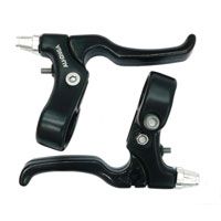 BRAKE LEVER - Alhonga, Caliper Brake, 2 Finger Type, Alloy, BLACK (Sold In Pairs)