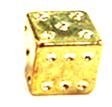 VALVE CAP DICE GOLDEN 15mm CB-2911