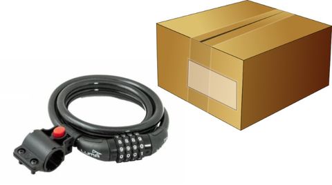 Lock Combination  resettable 12mm x 1800 mm, w/ bracket, LUMA No1 lock brand in Spain, Box qty x 24