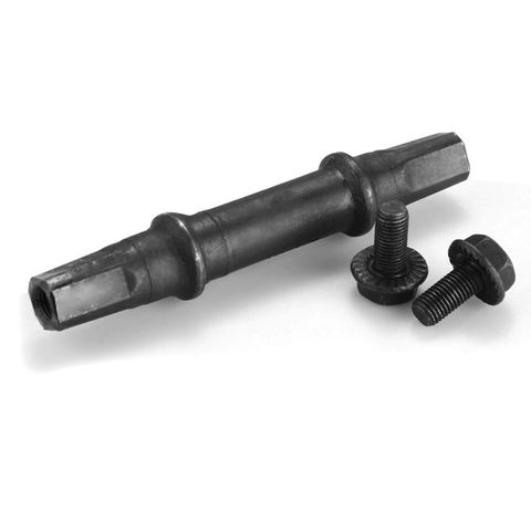 AXLE - Bottom Bracket Axle, BOLT Type, 3NN, 125mm, BLACK