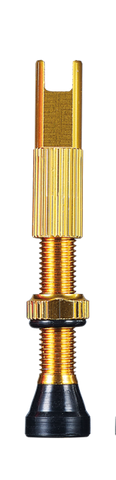 CHEPARK Tubeless  Valves,  L: 40mm, GOLD qty 2,  lightweight, high-end bike component
