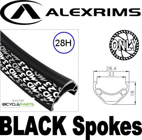 WHEEL - 27.5 / 650B Alex MD23 28H Black Rim , 8/10 SPEED CASSETTE 12mm T/A 142mm OLD Novatec Sealed Bearing 6 Bolt Disc Black Hub , Mach 1 BLACK Spokes