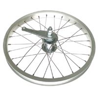 WHEEL  16" Alex  Y-303 S/W Alloy Rim, Steel Coaster Hub, Mach1 Spokes, REAR.  ALL SILVER