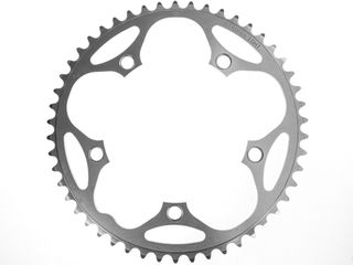 ROAD CHAINRING, STANDARD TYPE S - 5083 SILVER, 9/10 speed, 130 BCD Outer.50T, 5 arms, A Quality Stronglight product, CHAINRING - 267024 (Does NOT have Pickup Points)