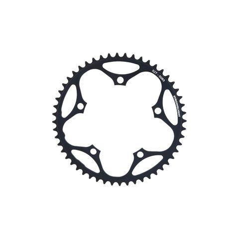 ROAD CHAINRING, STANDARD TYPE S - 5083 BLACK, 9/10 speed, 130 BCD Outer.52T, 5 arms, A Quality Stronglight product, CHAINRING - 267073 (Does NOT have Pickup Points)