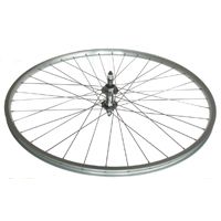 WHEEL - 27" x 1 1/4 Alex AP-18 630 36H Silver Rim,  SCREW-ON MULTI Nutted (126mm OLD) Loose Ball Joytech Alloy Silver Hub,  Mach 1 SILVER Spokes