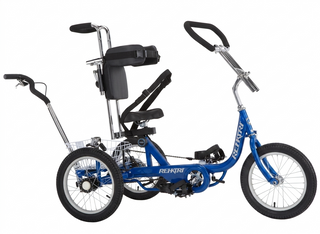 Rehatri Trike 20" Front and rear wheel size, BLUE, with rear steering