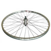 WHEEL  26" Alex DM-18 D/w Eyeleted Alloy Silver Rim , Q/R Screw On MultiSpeed Silver Hub , Silver mach1 Spokes , (Matching Front 93687)