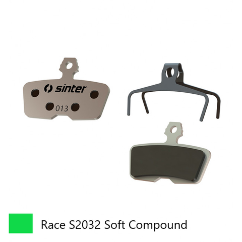 BRAKE DISC PADS - MTB, RACE pads (Extra Bite), GREEN,  Avid | Sram  Code (2011-2014) Code R/Code RSC,R (2017) Guide RE - Quality Sinter product Made in Slovenia