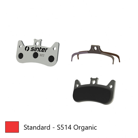 BRAKE DISC PADS - MTB Premium Standard pads, RED, Formula Cura 4 - Quality Sinter product Made in Slovenia