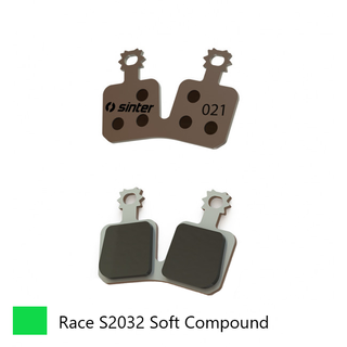 BRAKE DISC PADS - MTB, RACE pads (softer compound Greater Bite), GREEN, Magura MT Trail (FW), MT5, MT5 eStop, MT5e, MT7  -  Quality Sinter product Made in Slovenia