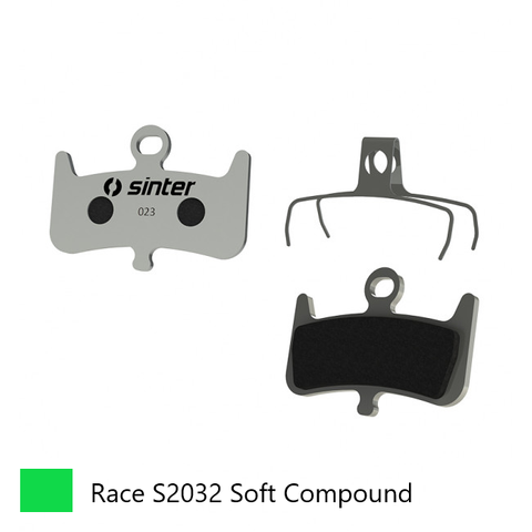 BRAKE DISC PADS - MTB RACE pads (softer compound for greater BITE), GREEN, Hayes Dominion A4 - Quality Sinter product Made in Slovenia