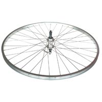 WHEEL - 700c JETSET S/W Alloy Rim, Screw On Q/R MultiSpeedAlloy Joytech Hub, Mach 1 Spokes, REAR.  ALL SILVER   (Matching Front 95538)