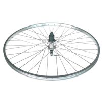 WHEEL - 700c JETSET S/w Silver Alloy Rim , 8/10 Speed Joytech Alloy Q/r Cassette Hub ,   Silver Mach1 spokes .REAR. (Matching Front 95538)