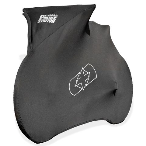 A NEW ITEM  - BIKE COVER - Protex Stretch Indoor Cycle Cover, soft breathable inner lining, perfect for protecting "your beauty" stored in the garage- includes a universal chain guard- Oxford Product