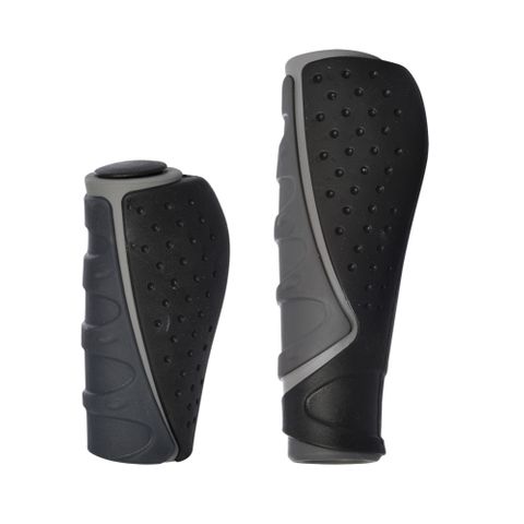 GRIPS - Dual Density Ergo Grips For single Gripshift MTB Grips - Black/Grey - Oxford Product