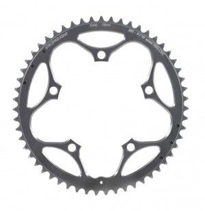 CHAINRING - ROAD "STRONGLIGHT", 50T, 7075 CNC Silver - 130mm BCD, 5 Hole for 9/10 Spd