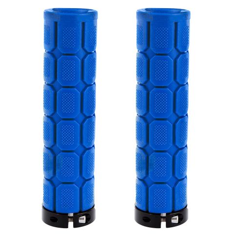 GRIPS - Lock On Fat Grips Dark Blue -larger diameter ( OD: aprox 33mm) for increase comfort & bigger hands,  Oxford Product