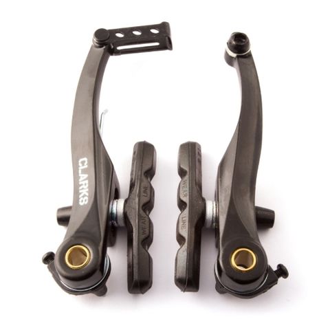 V Brake  110mm Arms, Linear Pull, Alloy, BLACK, for Front or Rear, inc Guide and rubber boot, Value CLARKS product
